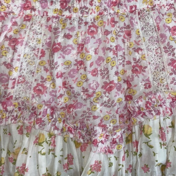 LoveShackFancy 🆕 Floral Pink Skirt, Size XS- NWOT - Picture 7 of 9